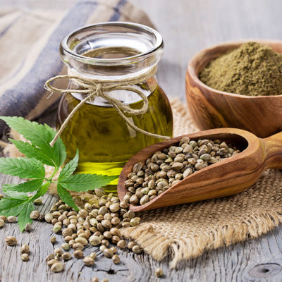 Hanföl und Hanfsamen